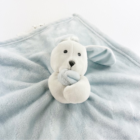 Blankets & Beyond Blue Puppy Dog Baby Security Blanket 15 x 15 - Picture 4 of 6